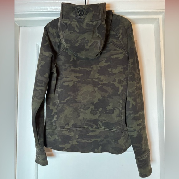 Lululemon Scuba Hoodie Light Cotton Fleece Incognito Camo Multi Gator Green 12 - Picture 11 of 16